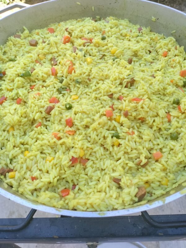 Nigerian fried rice with veggies only