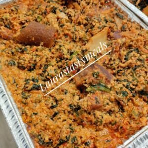 Egusi soup with (beef, ponmo, shaki)