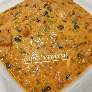 Ogbono soup with okra