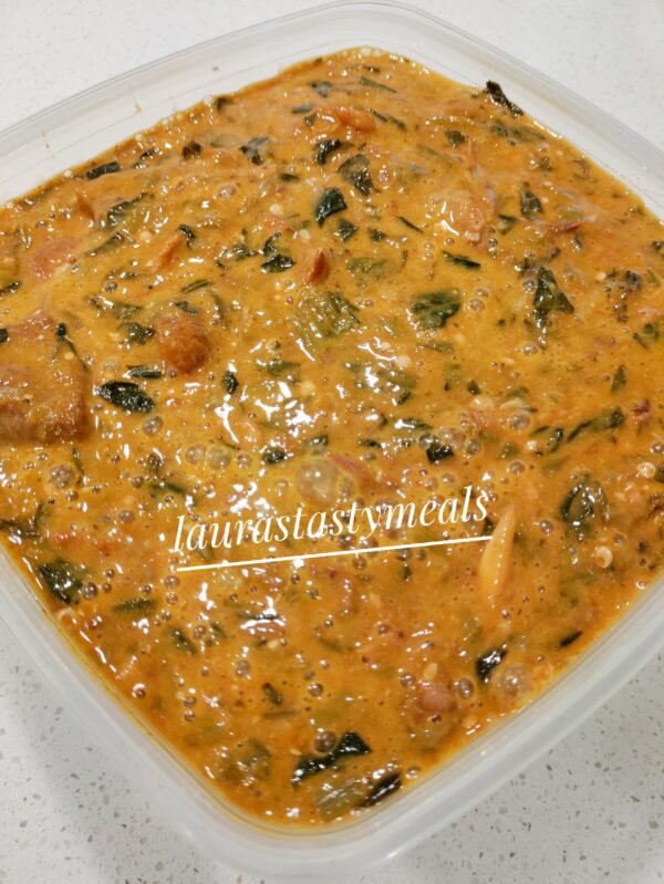 Ogbono soup with okra