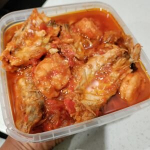 Smoked mackerel and shrimp sauce