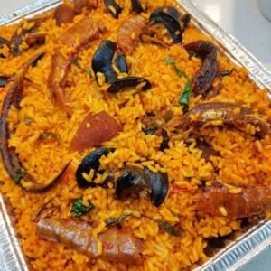 Native jollof/palm oil rice